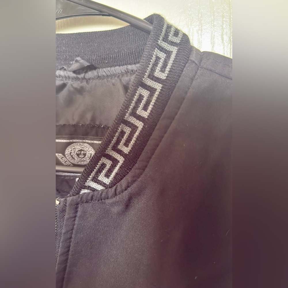 Versace greca mens black bomber jacket - M - Picture 5 of 7